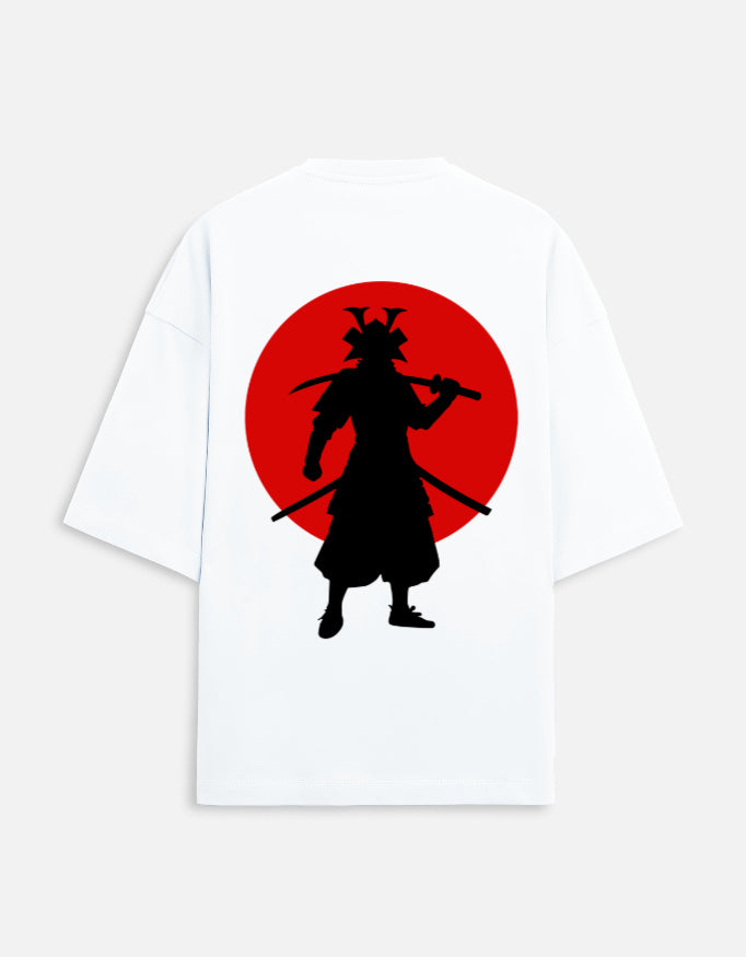 Rising Sun Warrior – Samurai Graphic  Oversized  T-Shirt