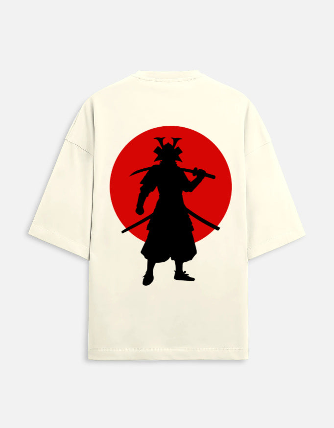 Rising Sun Warrior – Samurai Graphic  Oversized  T-Shirt